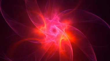Soyut fraktal ışık arkaplanı 3 boyutlu oluşturuluyor
