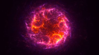 Soyut fraktal ışık arkaplanı 3 boyutlu oluşturuluyor