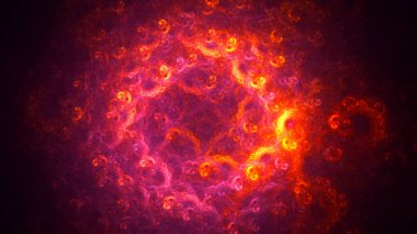 Soyut fraktal ışık arkaplanı 3 boyutlu oluşturuluyor