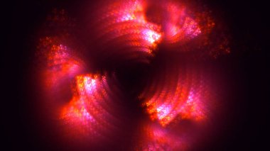 Soyut kırmızı fraktal ışık arkaplanı 3 boyutlu oluşturuluyor