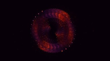 Soyut kırmızı fraktal ışık arkaplanı 3 boyutlu oluşturuluyor