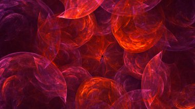 Soyut mavi fraktal ışık arkaplanı 3 boyutlu oluşturuluyor