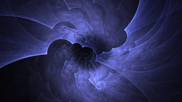 Renderizado Abstracto Azul Fractal Fondo Luz — Foto de Stock