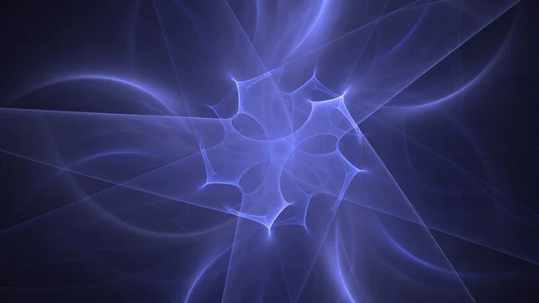 Renderização Abstrato Azul Fundo Luz Fractal — Fotografia de Stock