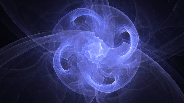 Renderização Abstrato Azul Fundo Luz Fractal — Fotografia de Stock