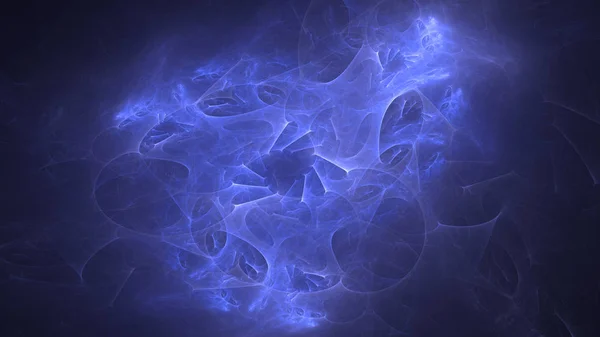 Vykreslování Abstraktní Modré Fraktální Světlo Pozadí — Stock fotografie