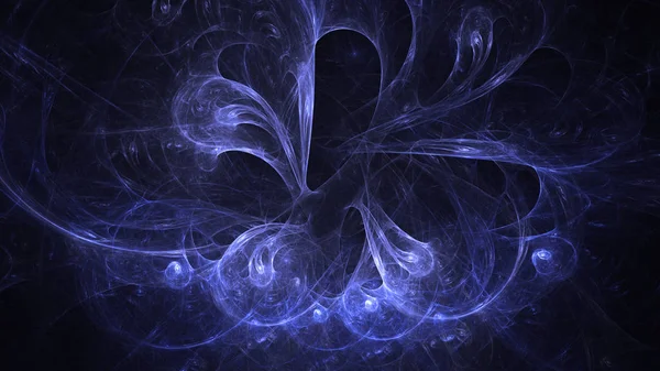 Renderizado Abstracto Azul Fractal Fondo Luz — Foto de Stock