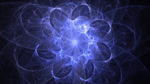 Renderização Abstrato Azul Fundo Luz Fractal — Fotografia de Stock