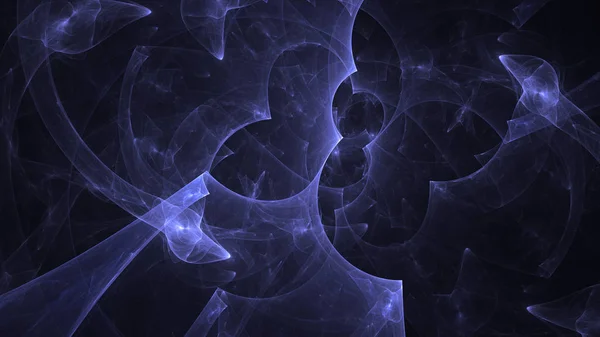 3Dレンダリング抽象的な青のフラクタルライトの背景 — ストック写真