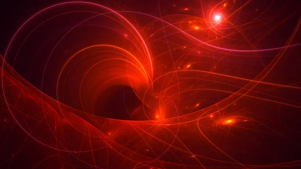 Renderização Abstrato Fundo Luz Fractal Vermelho — Fotografia de Stock