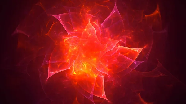 Renderização Abstrato Fundo Luz Fractal Vermelho — Fotografia de Stock