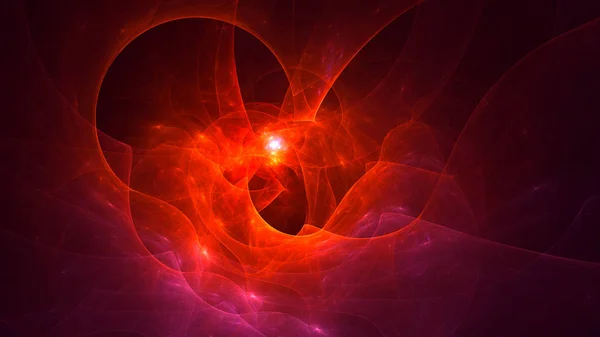 Renderização Abstrato Fundo Luz Fractal Vermelho — Fotografia de Stock