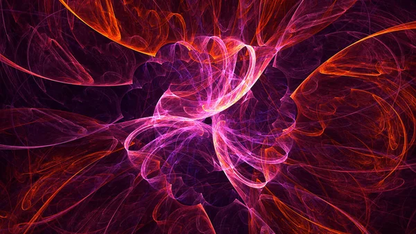 Renderização Abstrato Fundo Luz Fractal Vermelho — Fotografia de Stock