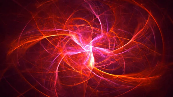 Renderização Abstrato Fundo Luz Fractal Vermelho — Fotografia de Stock