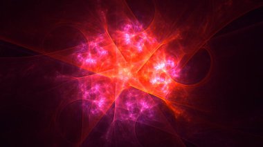 3B soyut renkli fraktal ışık arkaplanı oluşturma