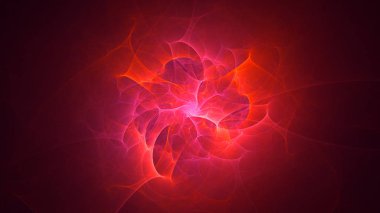 3B soyut renkli fraktal ışık arkaplanı oluşturma