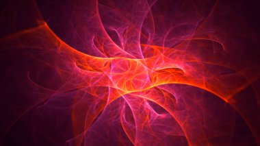 3B soyut renkli fraktal ışık arkaplanı oluşturma