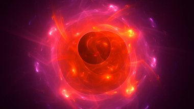 3B soyut renkli fraktal ışık arkaplanı oluşturma