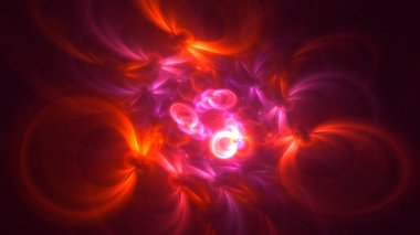 3B soyut renkli fraktal ışık arkaplanı oluşturma