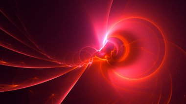 3B soyut renkli fraktal ışık arkaplanı oluşturma