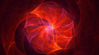 3B soyut renkli fraktal ışık arkaplanı oluşturma