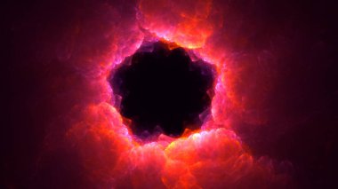 3B soyut renkli fraktal ışık arkaplanı oluşturma