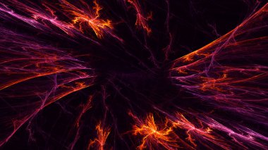 3B soyut renkli fraktal ışık arkaplanı oluşturma