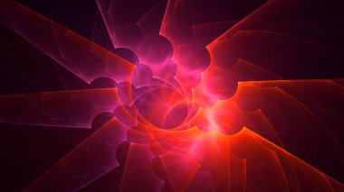 3B soyut renkli fraktal ışık arkaplanı oluşturma