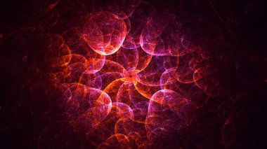 3B soyut renkli fraktal ışık arkaplanı oluşturma