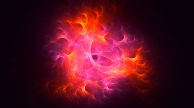 3B soyut renkli fraktal ışık arkaplanı oluşturma