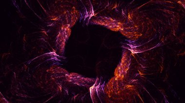 3B soyut renkli fraktal ışık arkaplanı oluşturma