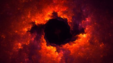 3B soyut renkli fraktal ışık arkaplanı oluşturma