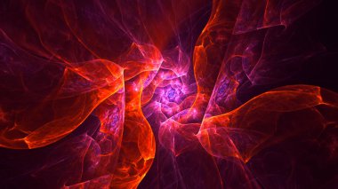 3B soyut renkli fraktal ışık arkaplanı oluşturma