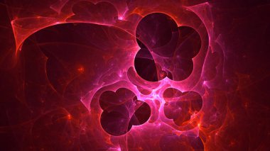 3B soyut renkli fraktal ışık arkaplanı oluşturma