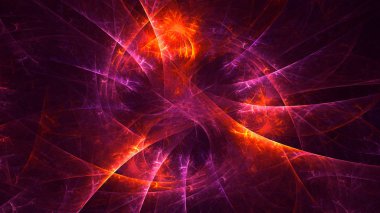 3B soyut renkli fraktal ışık arkaplanı oluşturma