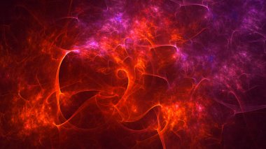 3B soyut renkli fraktal ışık arkaplanı oluşturma