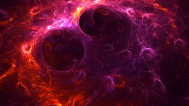 3B soyut renkli fraktal ışık arkaplanı oluşturma