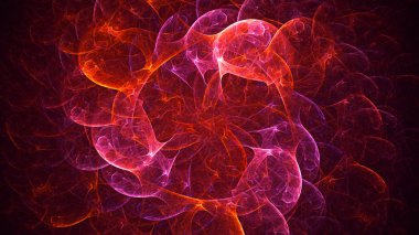 3B soyut renkli fraktal ışık arkaplanı oluşturma