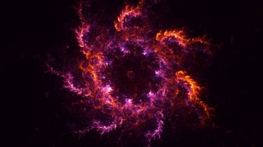 3B soyut renkli fraktal ışık arkaplanı oluşturma