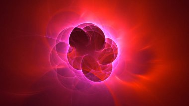 3B soyut renkli fraktal ışık arkaplanı oluşturma