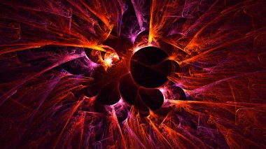 3B soyut renkli fraktal ışık arkaplanı oluşturma