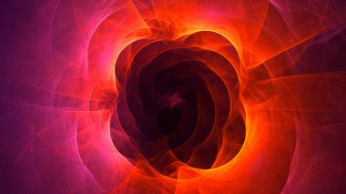 3B soyut renkli fraktal ışık arkaplanı oluşturma