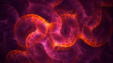 3B soyut renkli fraktal ışık arkaplanı oluşturma