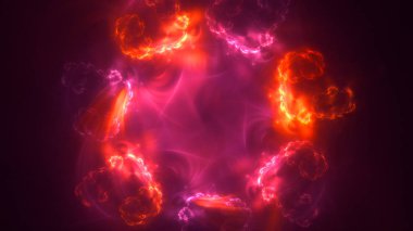 3B soyut renkli fraktal ışık arkaplanı oluşturma