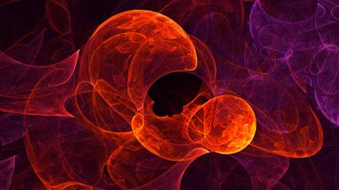 3B soyut renkli fraktal ışık arkaplanı oluşturma