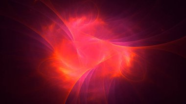 3B soyut renkli fraktal ışık arkaplanı oluşturma