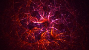 3B soyut renkli fraktal ışık arkaplanı oluşturma