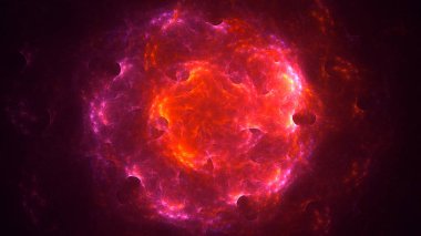 3B soyut renkli fraktal ışık arkaplanı oluşturma