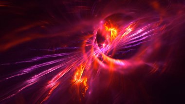 3B soyut renkli fraktal ışık arkaplanı oluşturma