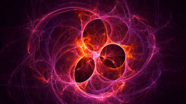 3B soyut renkli fraktal ışık arkaplanı oluşturma